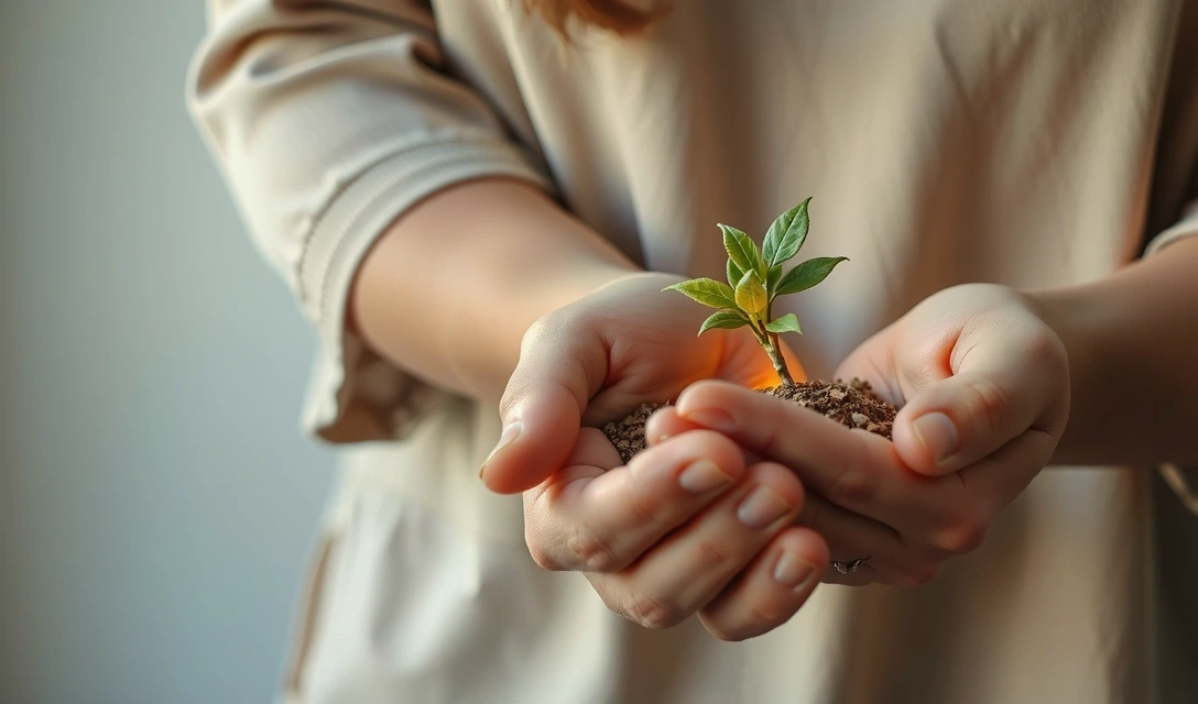 Person practicing gratitude meditation