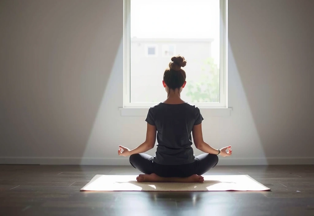 A person meditating peacefully, surrounded by soft light, symbolizing clarity and answers found through introspection.