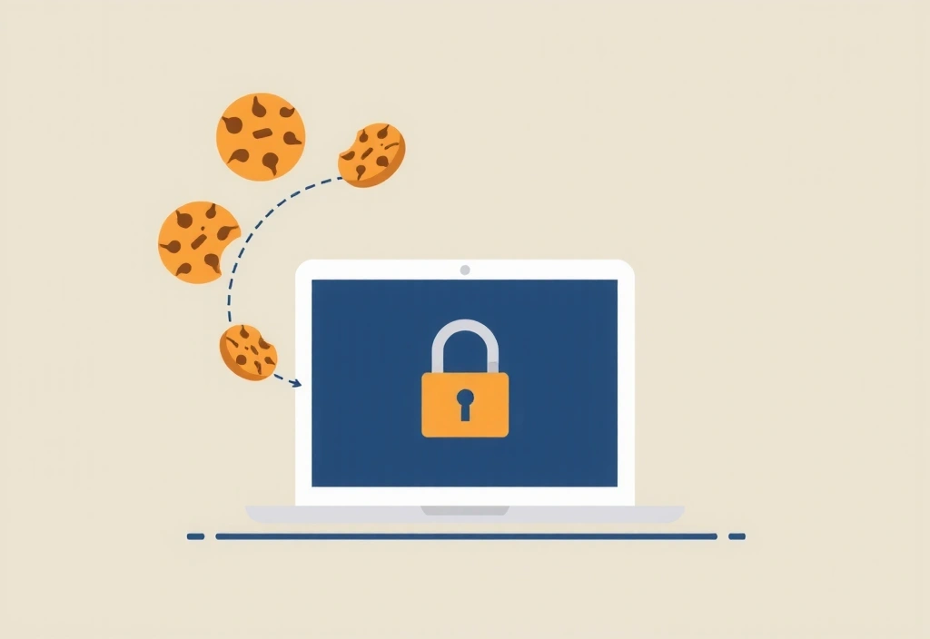 Illustration of browser cookies and data privacy