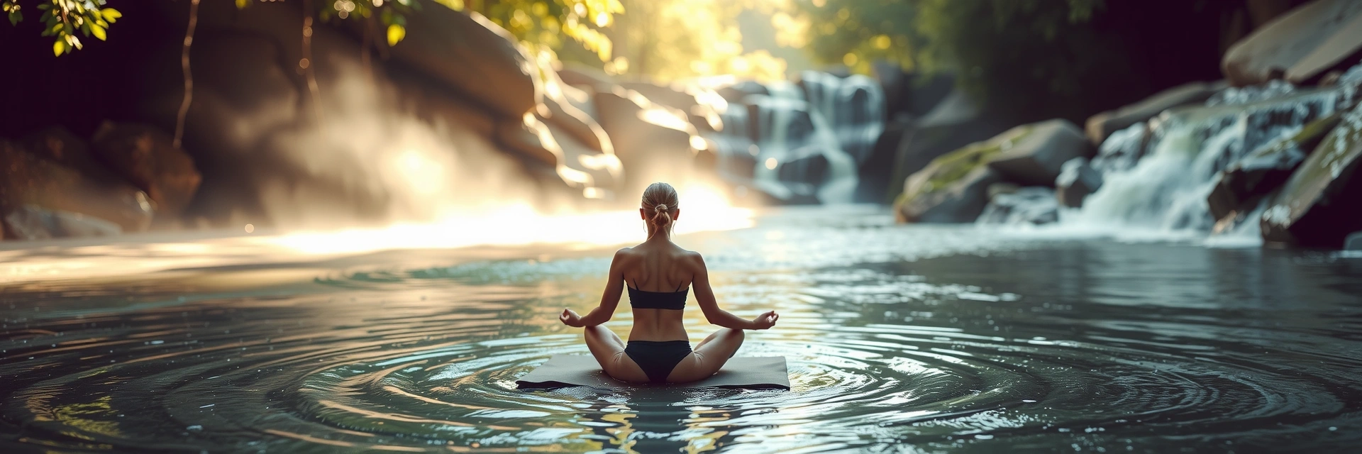 Serene image representing deep relaxation and inner peace for guided meditation