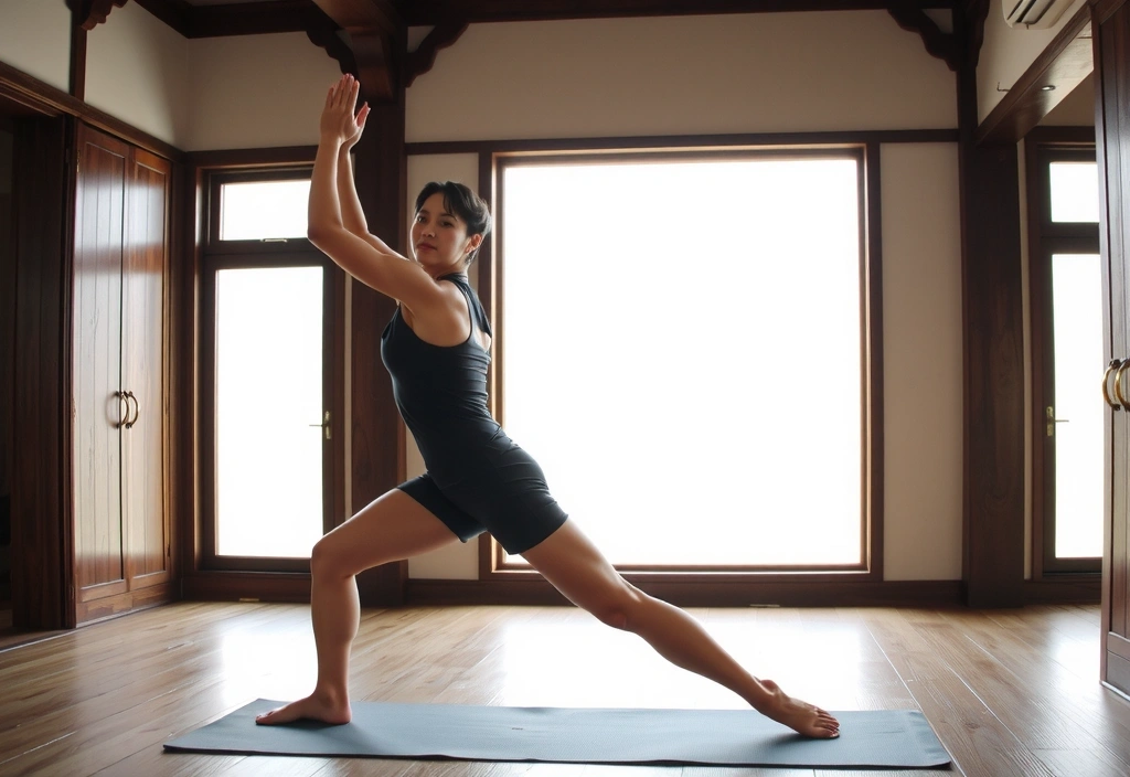 Ashtanga Yoga practitioner in a challenging pose