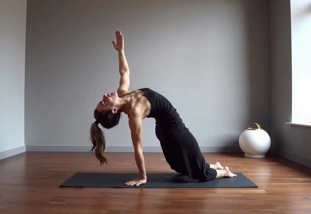 Yin Yoga practitioner in a long-held, passive pose